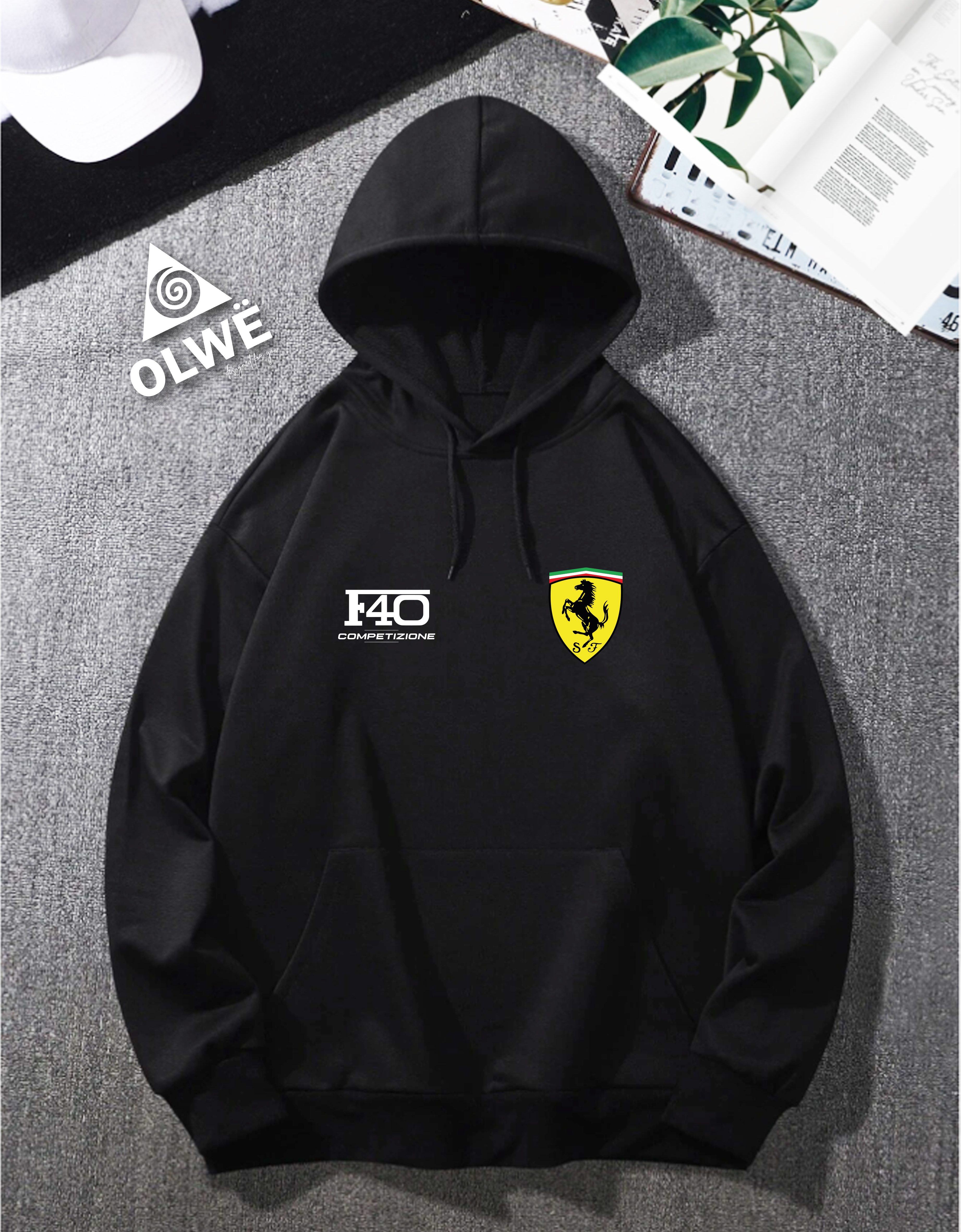 Ferrari F40 black Hoodie