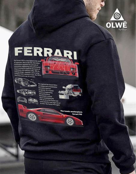 Ferrari F40 black Hoodie