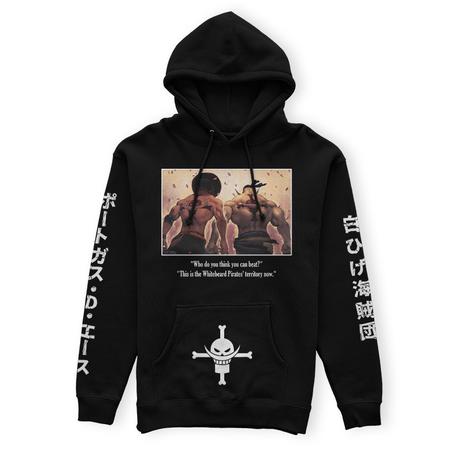 Anime Hoodie ACE & W.B (One Piece) Noir.