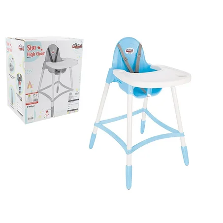 Chaise haute étoile Pilsan Bleu ciel