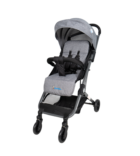 Poussette valise mon bébé avec 4 roues - Gris