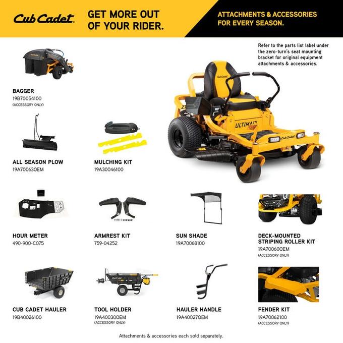 Cub Cadet Ultima ZT1 50 in. Deck 23HP V-Twin Kawasaki Lawn Mower
