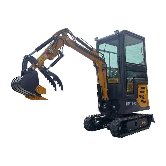 2024 13.5 HP B&S 1-Ton Mini Small Cab Excavator with Hydraulic Thumb