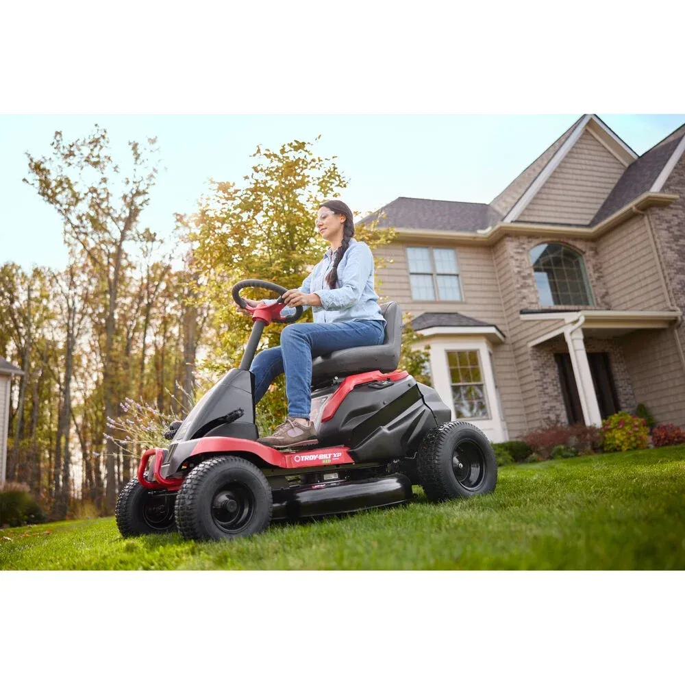 Troy Bilt XP 30 in. 56-Volt MAX 30 Ah Battery Lithium-Ion Electric Drive Cordless Riding Lawn Tractor with Mulch Kit Included