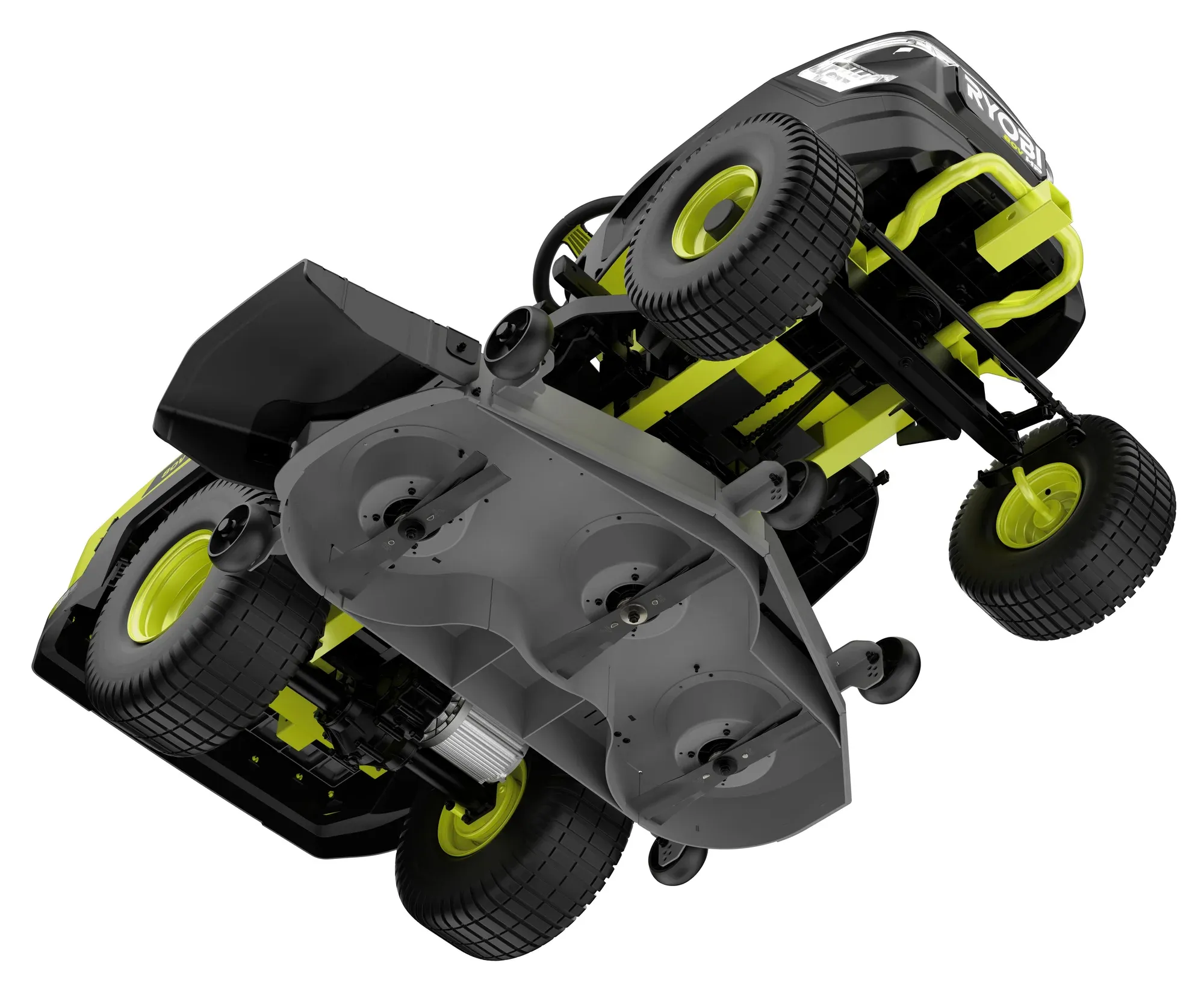 RYOBI 80V HP Brushless 46 in. Battery Electric Cordless Riding Lawn Tractor with (3) 80V 10Ah Batteries and Charger