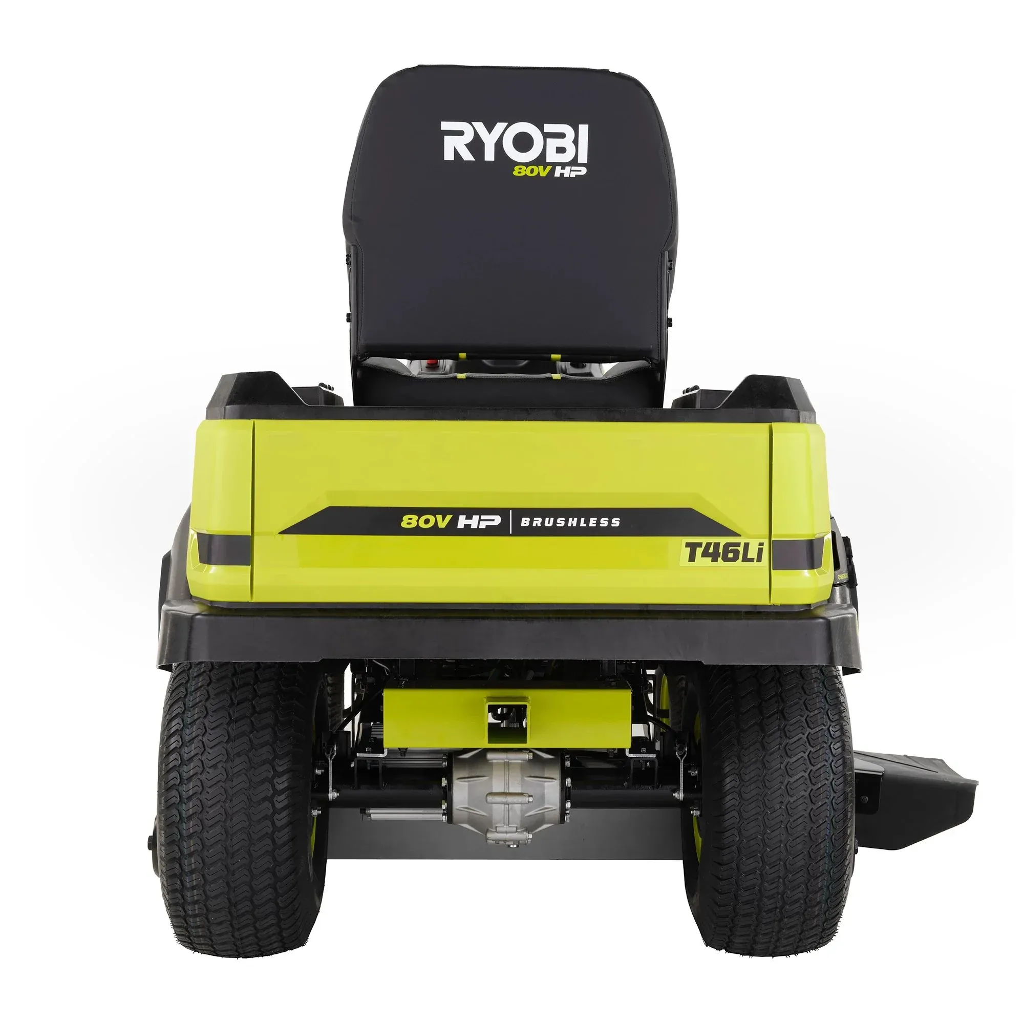 RYOBI 80V HP Brushless 46 in. Battery Electric Cordless Riding Lawn Tractor with (3) 80V 10Ah Batteries and Charger