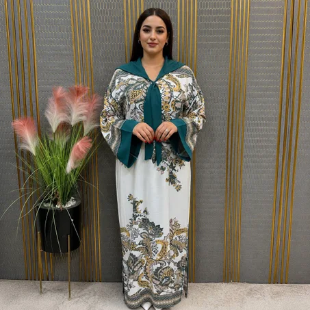 عباية الفخامة الخضراء