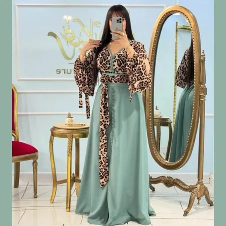 قفطان المنمر مغربي عصري عالي الجودة