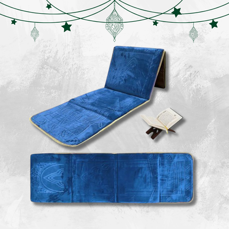 سجادة الصلاة القابلة للطي مع مسند للظهر