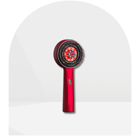 مشط تدليك كهربائي بالضوء الأحمر 2 في 1