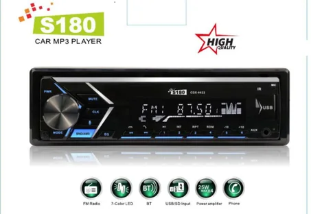 🎶 راديو السيارة S180 – تحكم كامل وأمان مضمون!