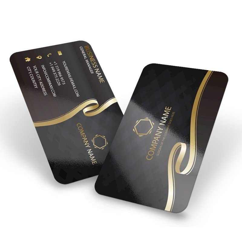 100 cartes de visite PVC Coins Arrondis