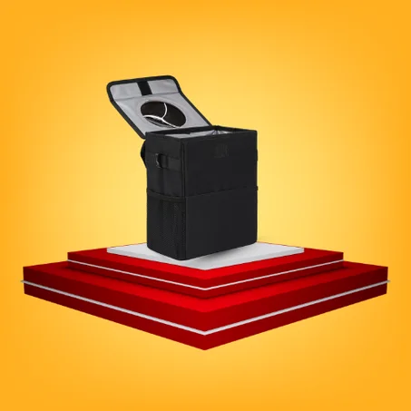 سلة مهملات السيارة المحمولة للمقعد الخلفي مقاوم للماء