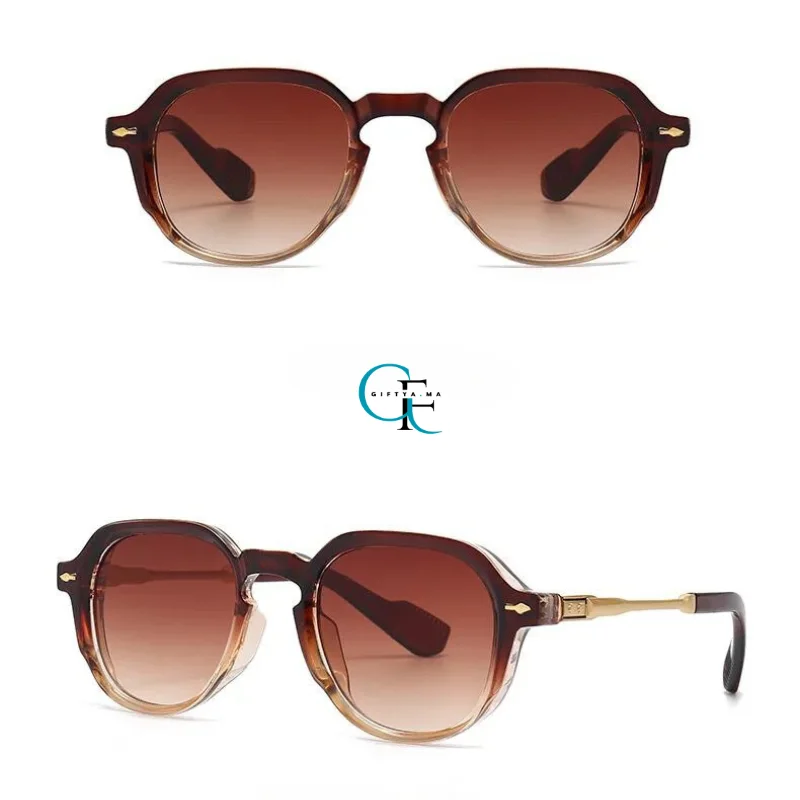Lunette style tendance 2024 avec boite - نظارات رجالية عصرية مع علبة فاخرة