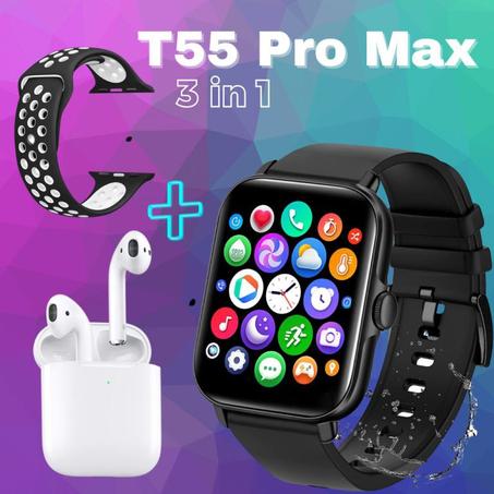 😍T55 Pro Max Smart Watch with Airpods😍