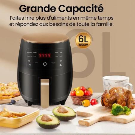 😍Robot Lux Friteuse électrique sans huile 6 litres avec écran tactiles😍