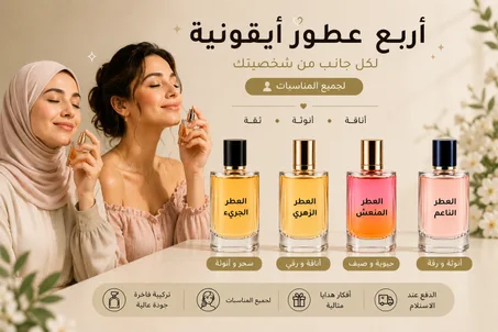 4 عطور نسائية 50 مل