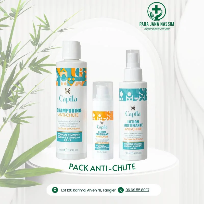 Capila Shampoing 200ml+ Lotion 125ml+ Serum 30ml Pack Anti-Chute