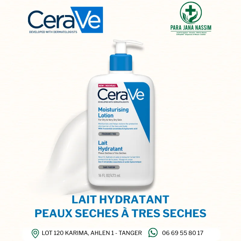 CERAVE – Lait Hydratant Peau Sèche à Très Sèche – 473ml