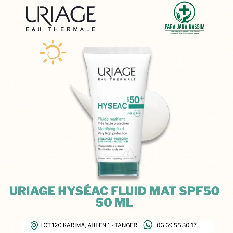 URIAGE HYSÉAC FLUIDE SOLAIRE SPF 50+ 50ML HAUTE PROTECTION