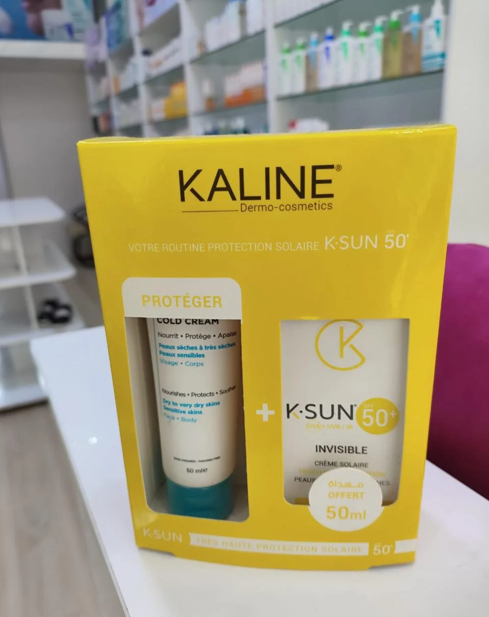 KALINE K SUN PACK CREME HYDRATANTE TINTE LUMINEUSE 50 ML ET COLD CREAM K AQUA 50 ML OFFERTE