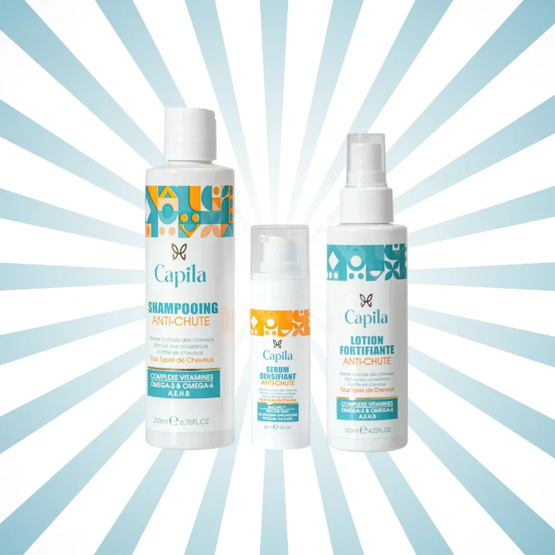 Capila Shampoing 200ml+ Lotion 125ml+ Serum 30ml Pack Anti-Chute