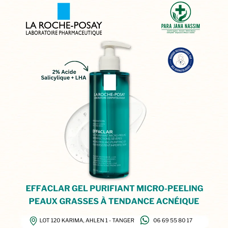 La Roche-Posay Effaclar Gel Purifiant Micro-Peeling Peau Grasse Acnéique | 400ml