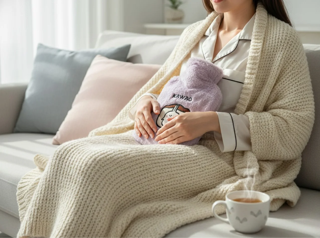 BOUILLOTTE EN PELUCHE – DOUCEUR & DOUCE CHALEUR