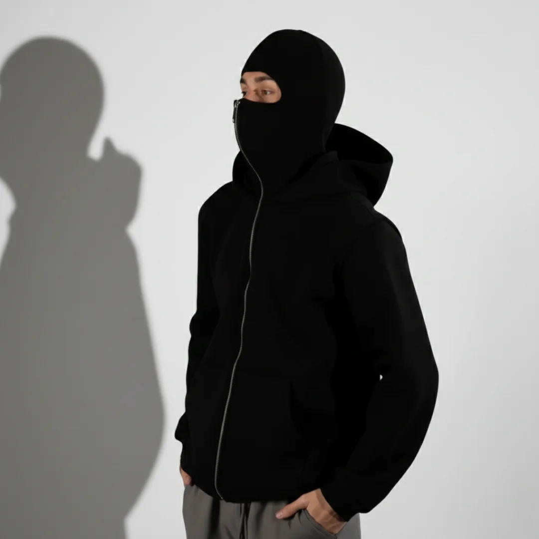 Capuche Noir Style Cagoule