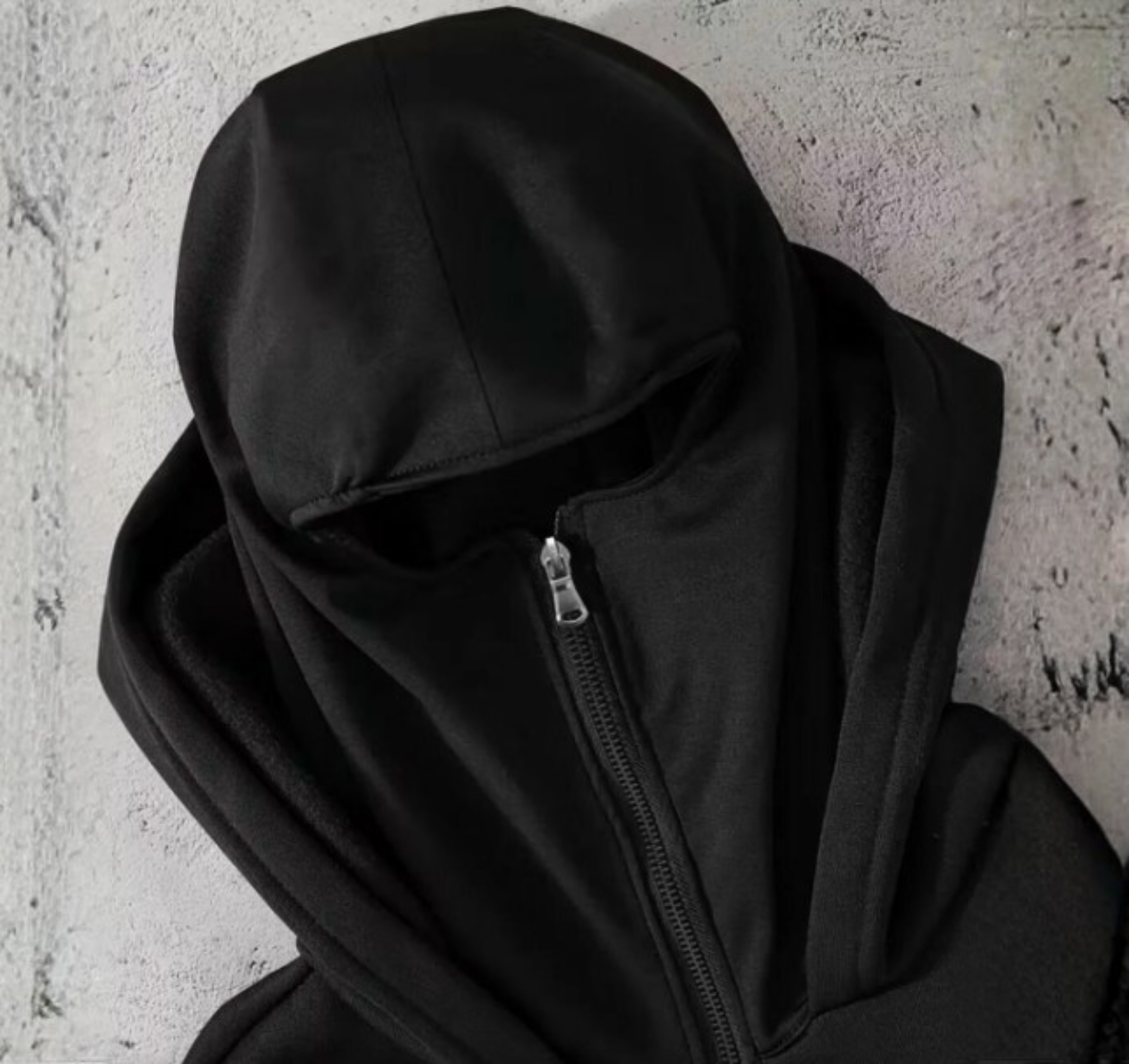 Capuche Noir Style Cagoule