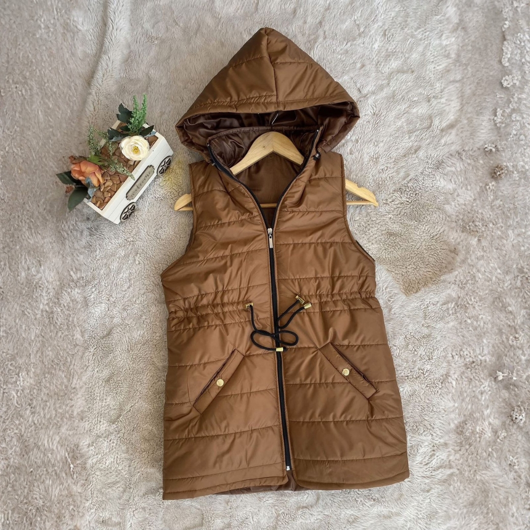 Gilet Doudoune Matelassée Ajustable Femme - 6 Couleurs