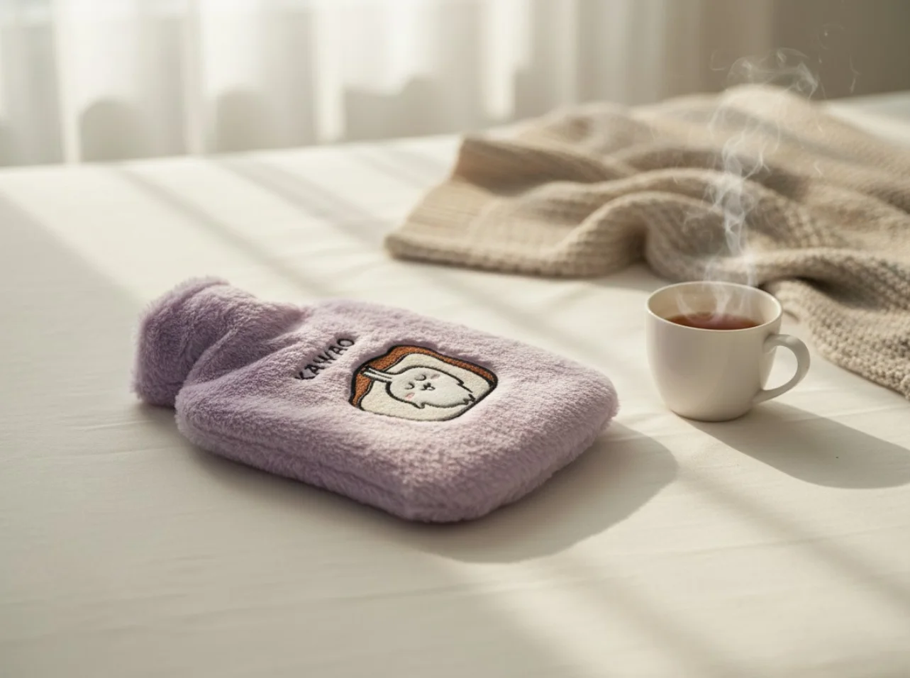 BOUILLOTTE EN PELUCHE – DOUCEUR & DOUCE CHALEUR