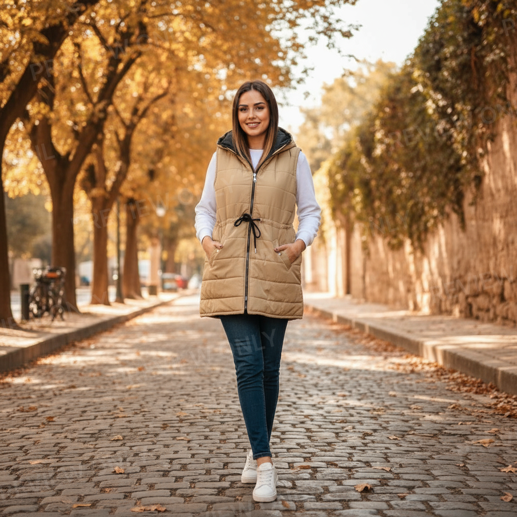 Gilet Doudoune Matelassée Ajustable Femme - 6 Couleurs