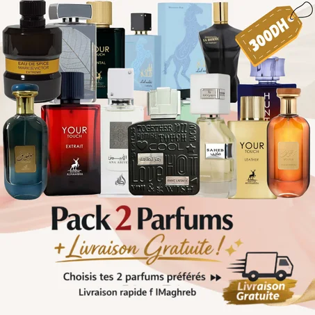 pack 2 parfum 300 livraison fabor