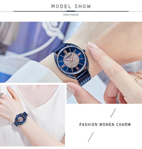 Montre Pour Femmes avec Bracelet en Acier Inoxydable