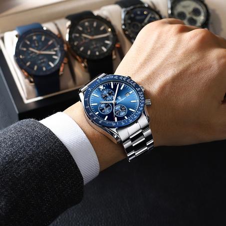 MONTRE  Hommes Top Luxe Étanche En Bracelet Inoxydable