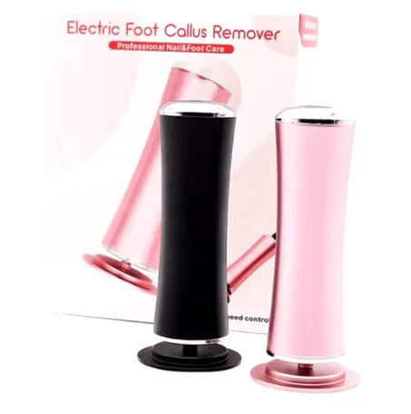 مبرد قدم كهربائي لازالة مسامير القدم مع 60 قطعة من اقراص ورق الصنفرة البديلة