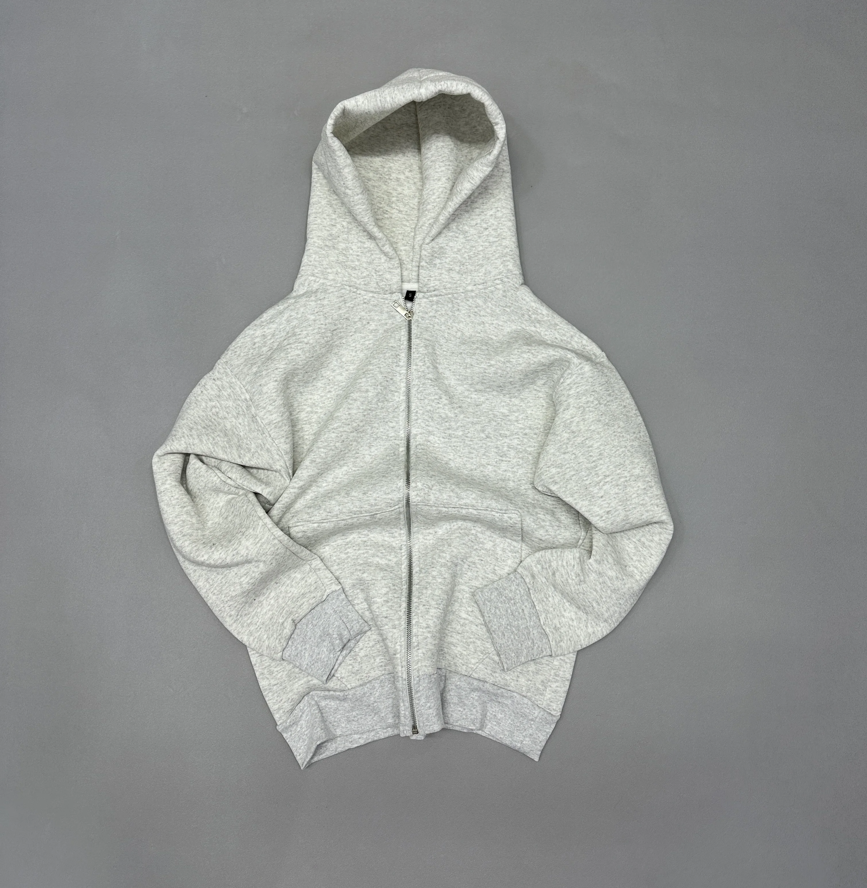 HOODIE ZIPER OVERSIEZD GREY🥶🩶