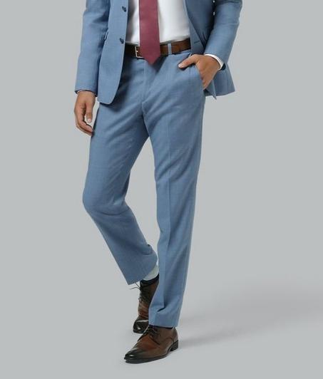 Pantalon classique bleu ciel pour homme