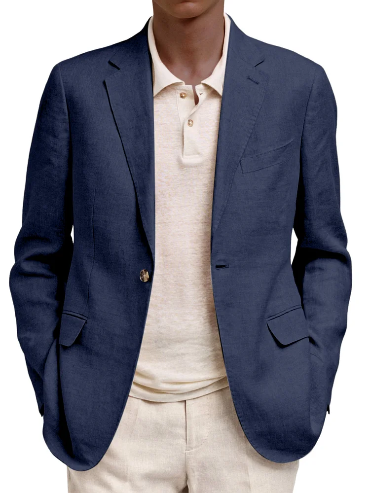 Blazer Bleu Marine pour Homme – Élégance Moderne et Polyvalente