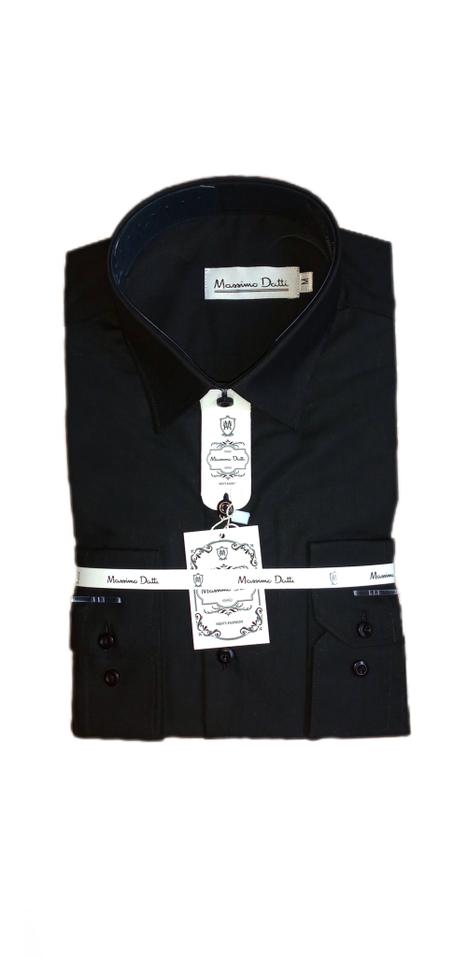 Chemise Classique Noire pour Homme – Élégance Intemporelle