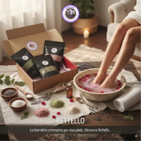 ملح القدمين بالورود الحمراء