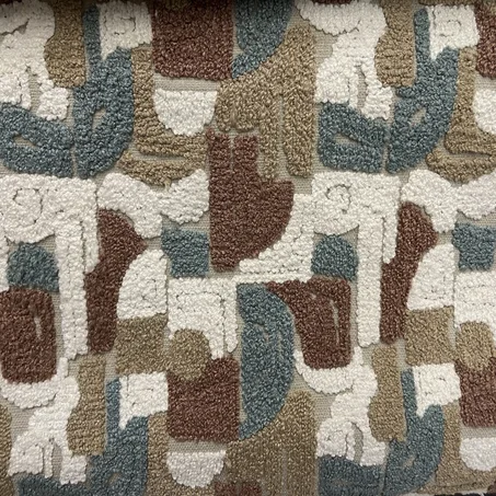 Tissu artisanal brodé vieux rose