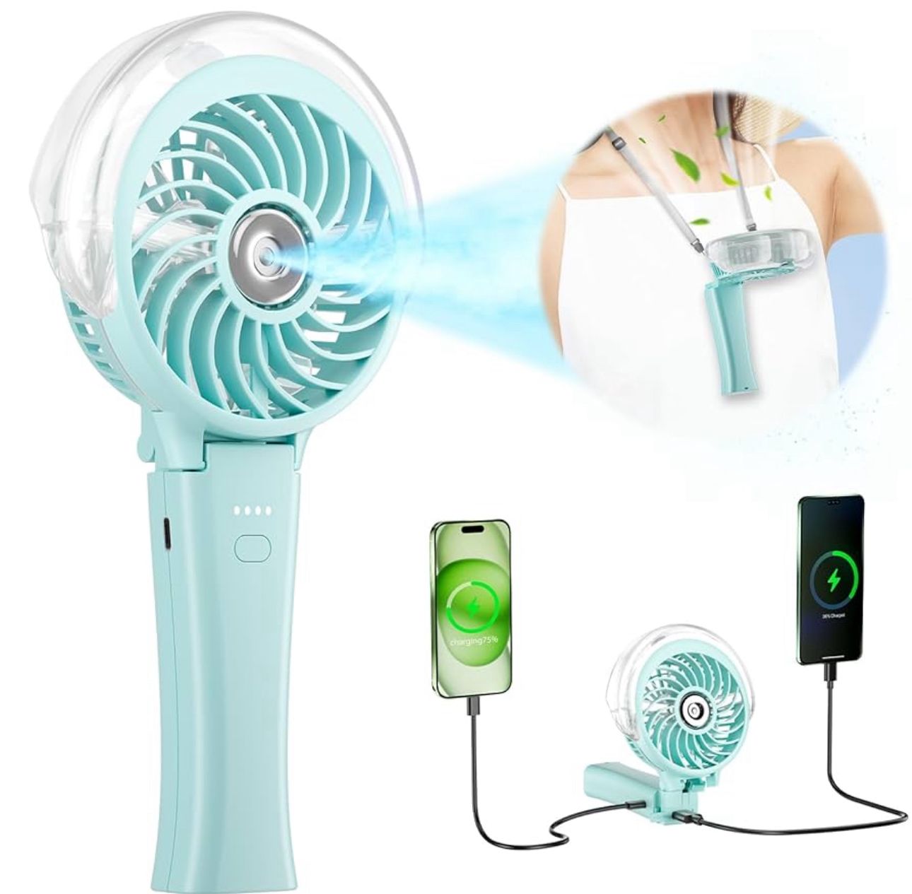 Brumisateur Ventilateur Portable 2‑en‑1