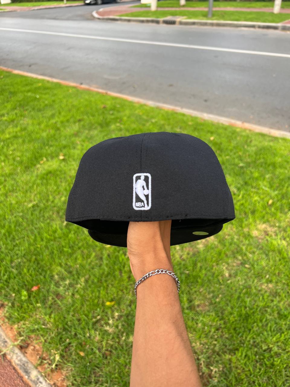 Golden State Warriors New Era White Logo 59FIFTY Fitted Hat - Black