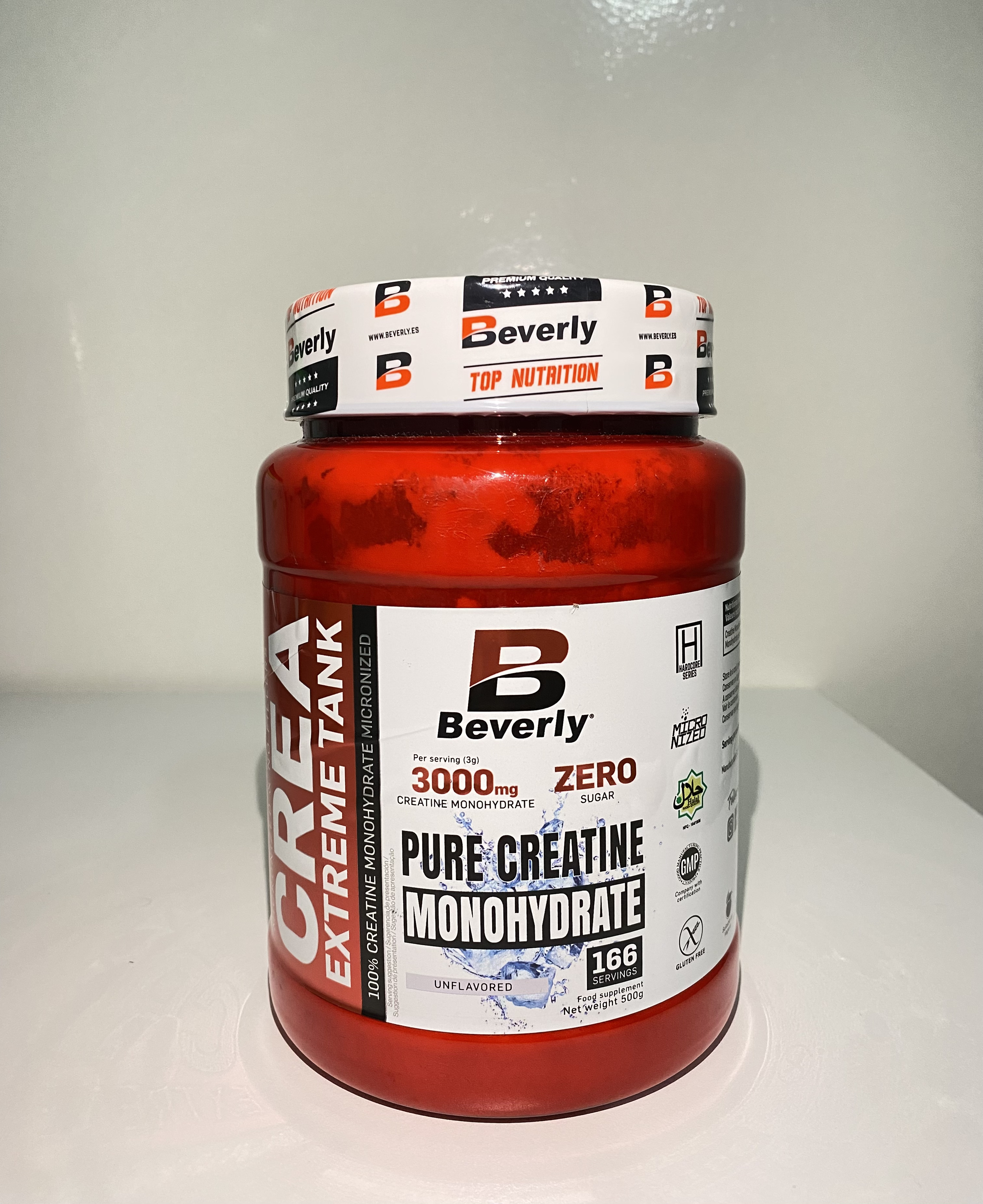 PURE CREATINE MONOHYDRATE 500g (166 Servings) – BEVERLY