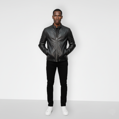 Jacket cuir dominant