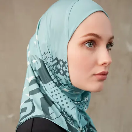 حجاب يومي باللون الاخضر الفاتح