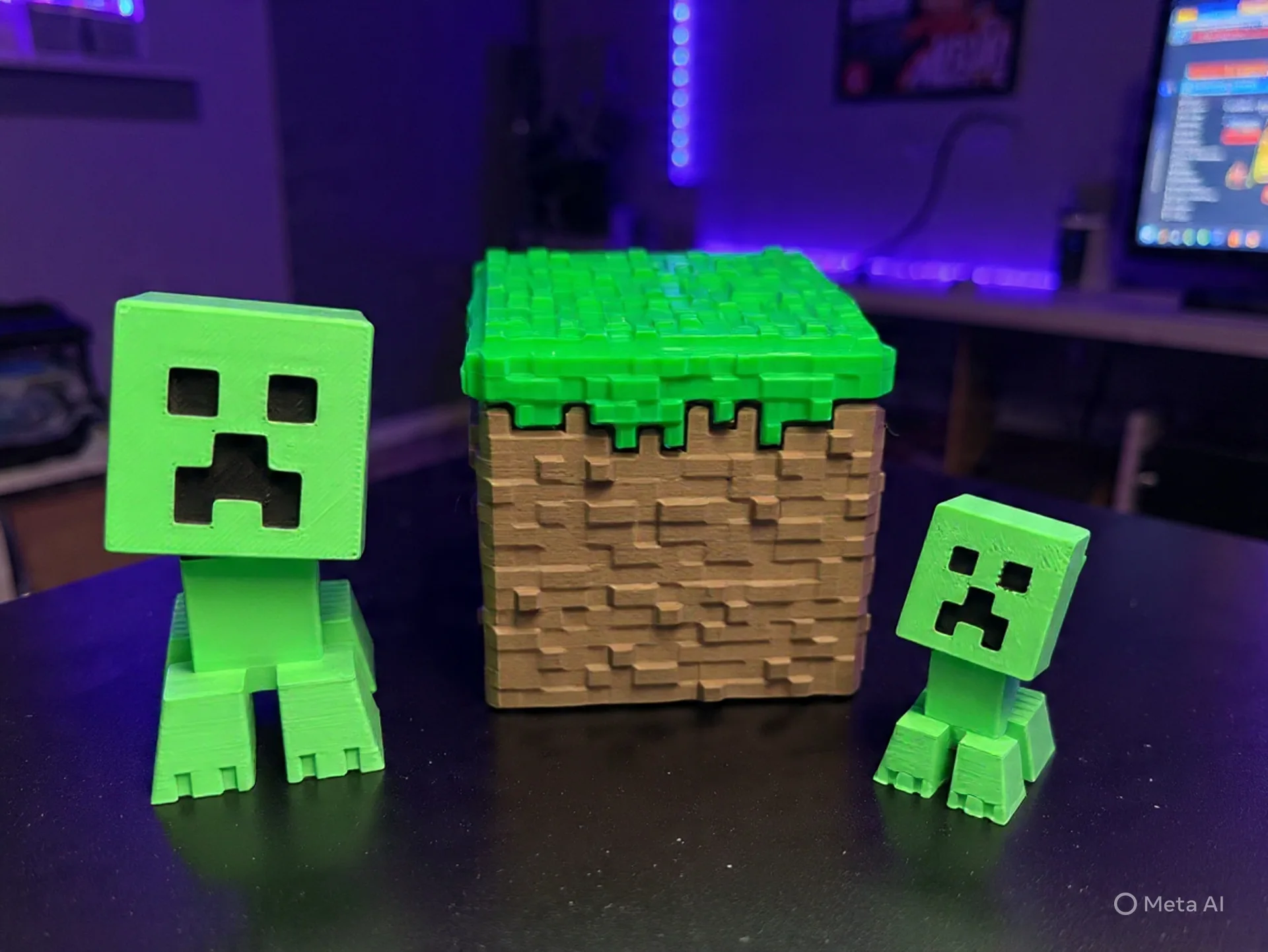 Conteneur de blocs d'herbe Minecraft