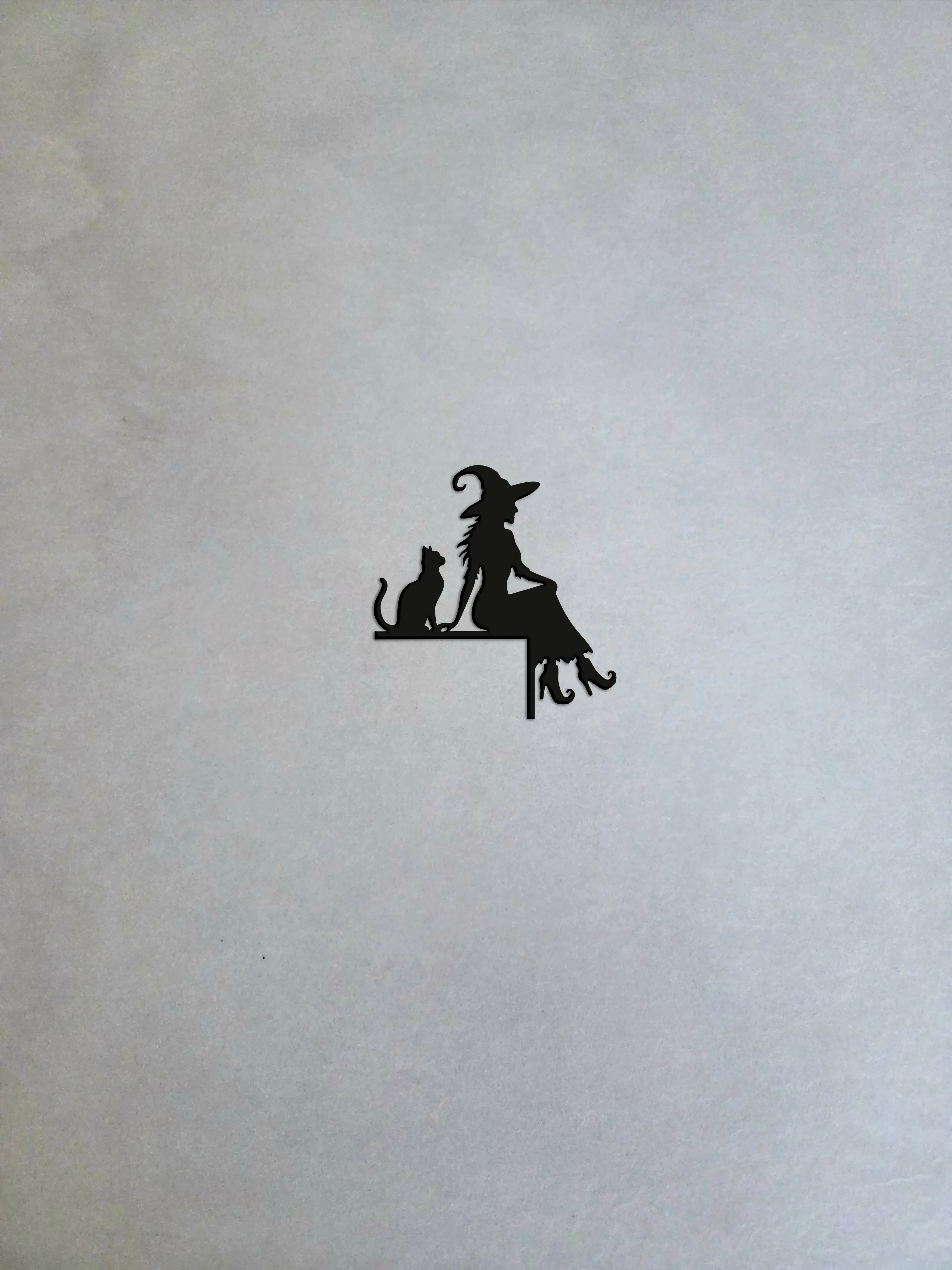 Décoration d'Angle - Sorcière et Chat